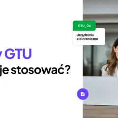Kody GTU: kiedy je stosować? Kobieta pracuje przy laptopie, otoczona dymkami z oznaczeniami GTU_06, GTU_13, GTU_02.