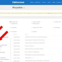 Menu "Pobierz PDF" pozwala uzyskać duplikat faktury.