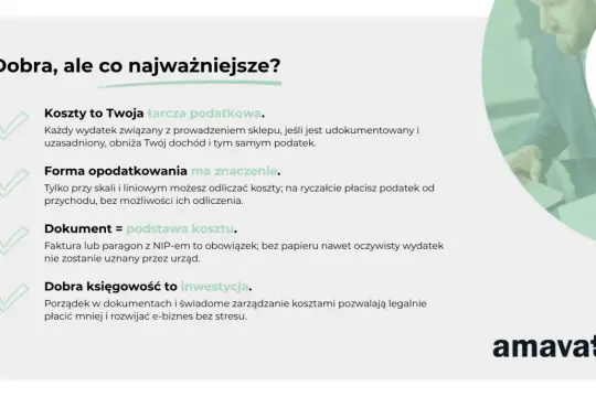 Koszty, forma opodatkowania, dokumenty i księgowość to kluczowe elementy dla rozwoju e-commerce.