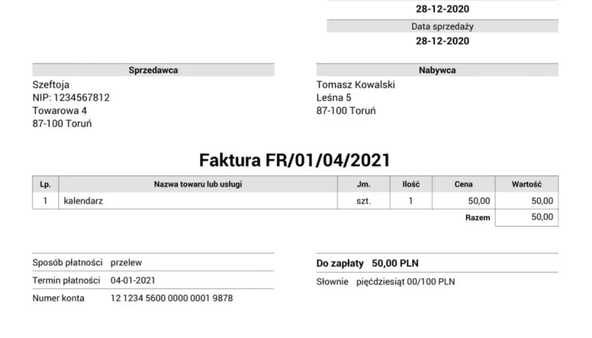 Faktura imienna: Jakie dane dla osoby prywatnej? Bez NIP-u!